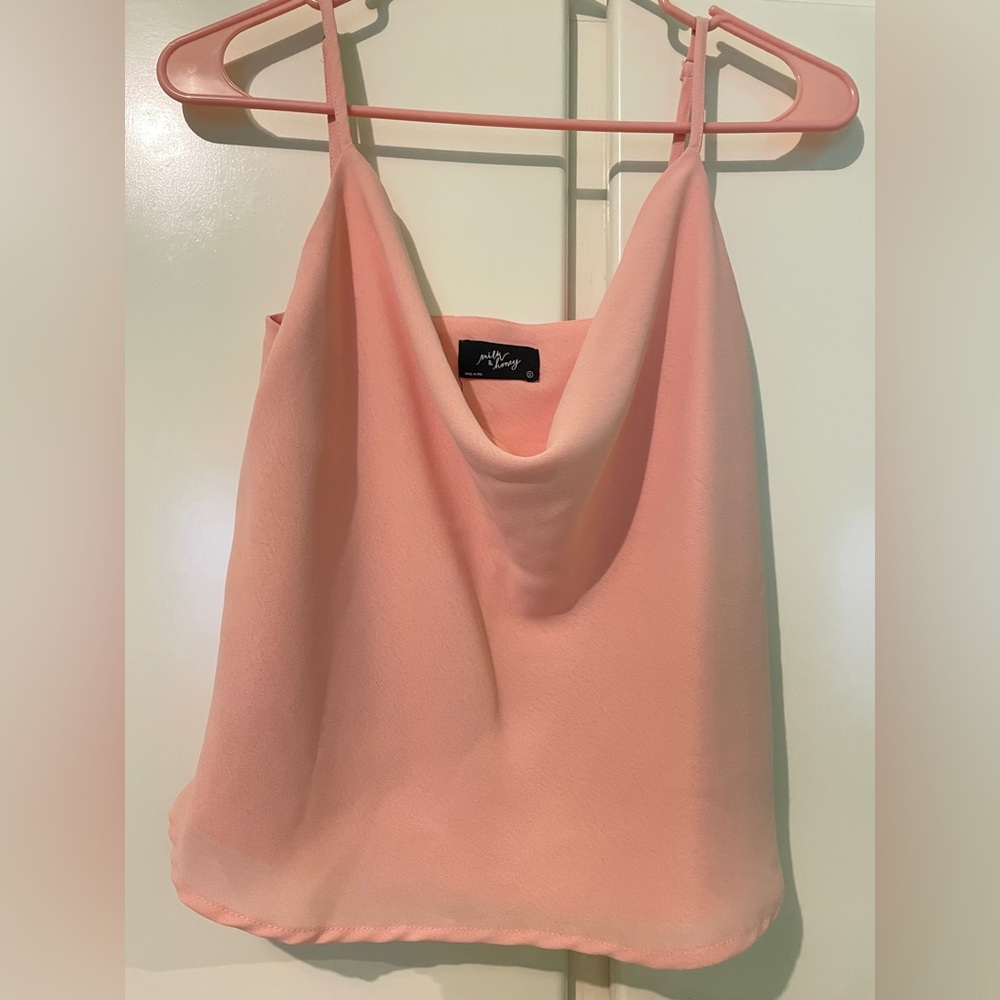 Pink Neck Tank Top